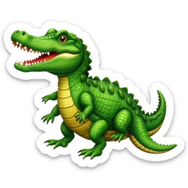 Galloping crocodile sticker