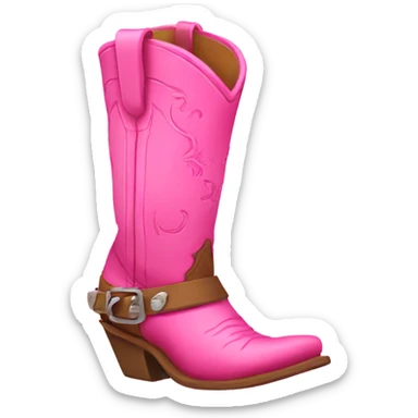 pink cowgirl boot sticker
