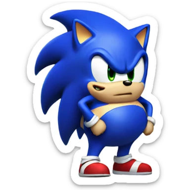Fat Sonic sticker