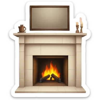 Fireplace sticker