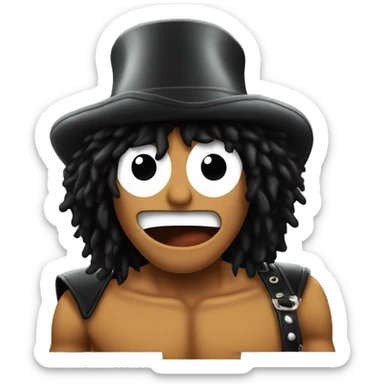 Slash from Guns'N'Roses with surprised reaction sticker