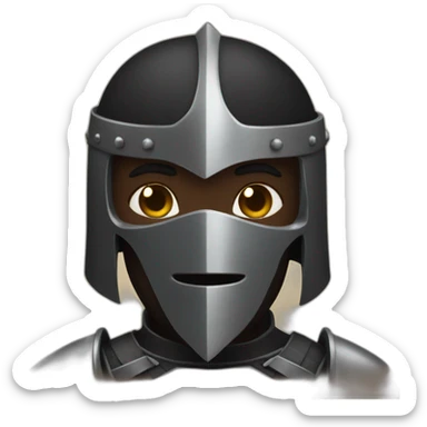 Black skin knight sticker