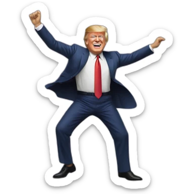 Trump hitting that nae nae sticker