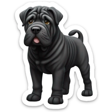 Sharpei black sticker