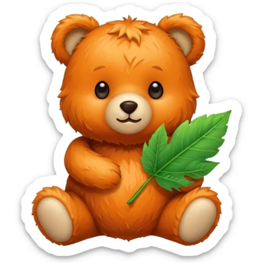 Oso de peluche otoñal sticker