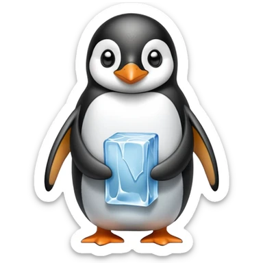 Pingüino al que le venden hielo sticker