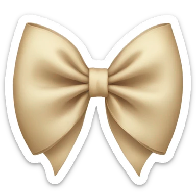 Beige bow sticker