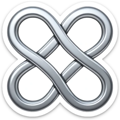 A metal strip in a shape of infinity  sticker