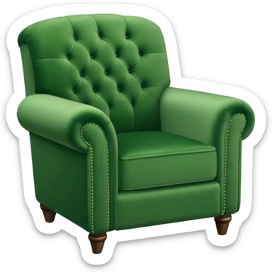 green comfy armchair sticker