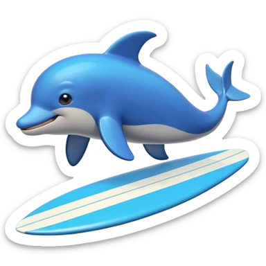 surfing dolfin sticker