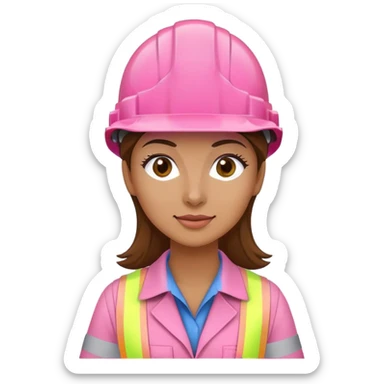 a woman who likes the color pink works as an engineer  sticker