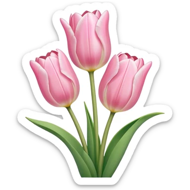 Light pink tulips sticker