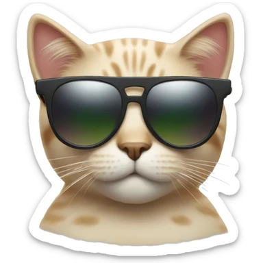 Cat with sunglasses sticker