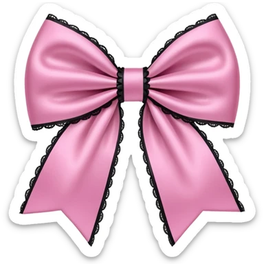 pink gothic bow sticker