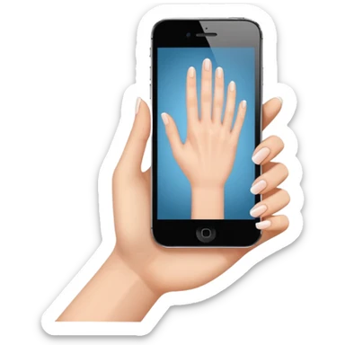 Celular mano de una chica sticker