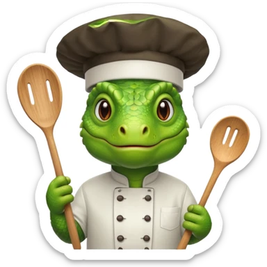iguana chef sticker