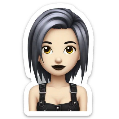 Cute Gothic Punk Lady sticker