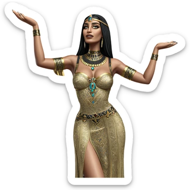 egyptian beauty in dark elegance sticker