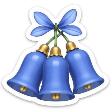 light blue bluebells  sticker