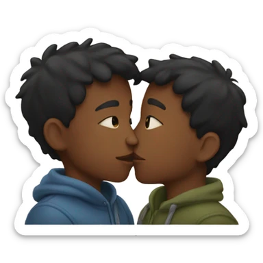Boys kissing  sticker