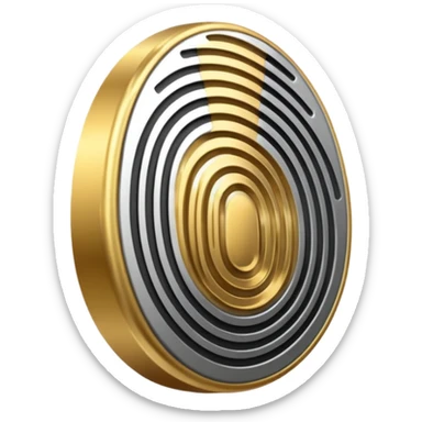 I want a logo that shows that you can create your own digital fingerprint, so that the logo is a fingerprint, but in a futuristic and professional way, and it looks very elegant, using colors that make it look like it belongs to the wealthy. sticker