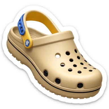 I need emojis of classic original Crocs shoe in pure White, pure Black and pure Beige sticker