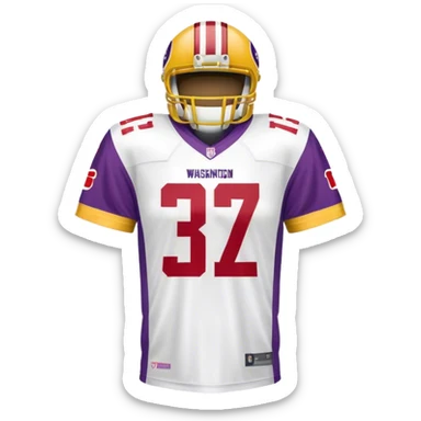 Washington commanders football jersey sticker