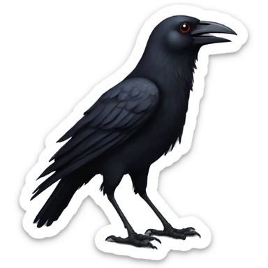 gothic crow sticker