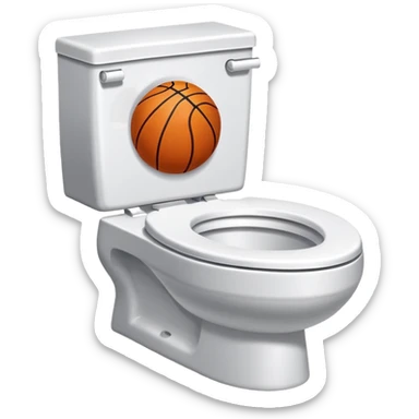 LeBon Bon basketball skibidi toilet sticker
