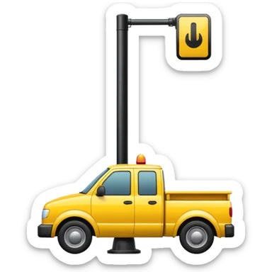 towing street icon, street pole sticker