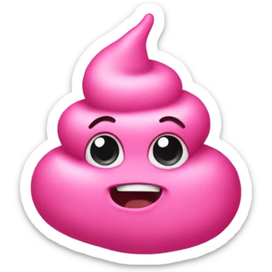 pink poop  sticker