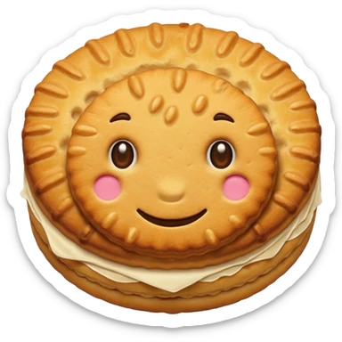 Biscuit without face  sticker