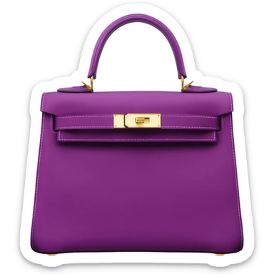 purple kelly hermes matte bag sticker