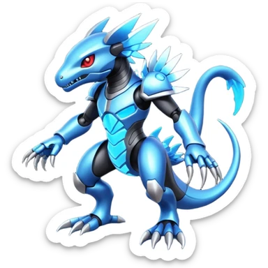 Modern Cyber Lombax-Fakémon-creature, full body sticker