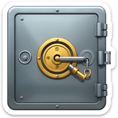 Locked bank vault sticker