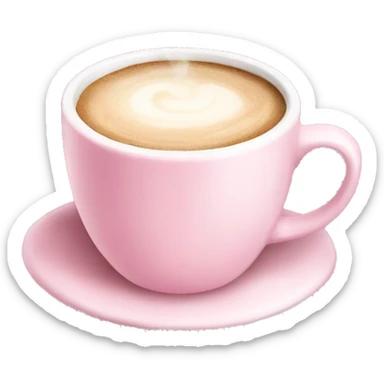 Aesthetic light pink coffee  sticker