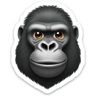 Gorilla with the M letter sticker