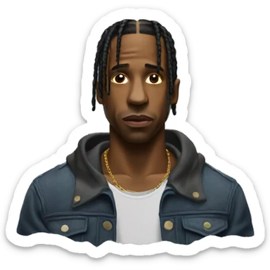 Travis Scott front view hd  sticker