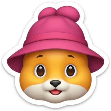 Labubu with hat sticker