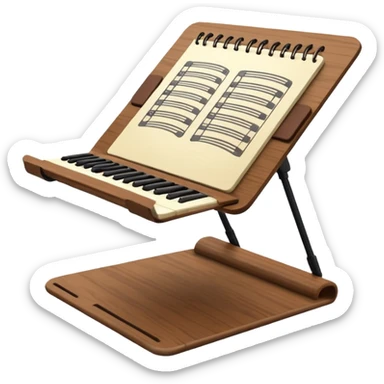music notebook stand sticker