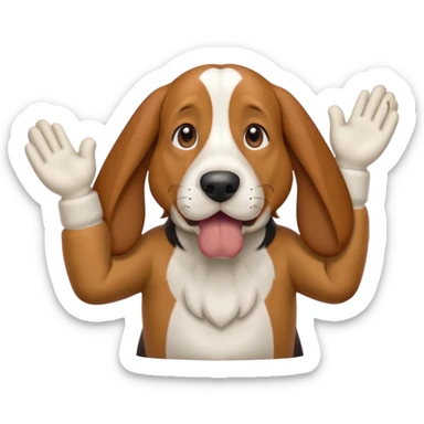 bassethound clapping animated sticker