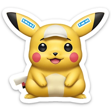 tạo cho tôi emoji khuôn mặt AI hơi hướng về biểu cảm của nhân vật pikachu sticker