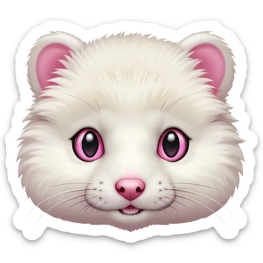 White ferret ...  sticker