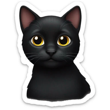 Black cat sticker
