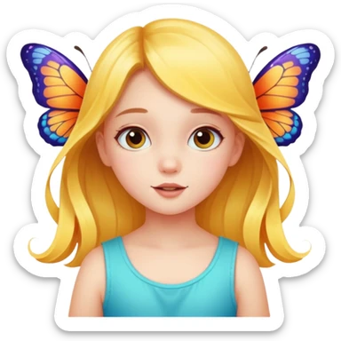 What a beautiful little girl is born and blossoms into a beautiful butterfly ￼ sticker