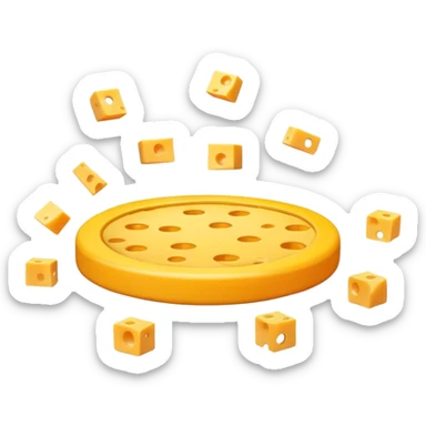 Cheese trampoline sticker