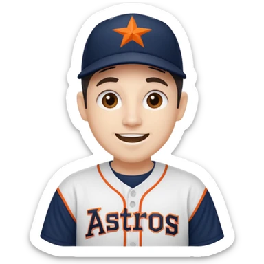 Houston Astros fan cheering sticker