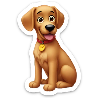  addict clifford the big red dog on top of a building sticker