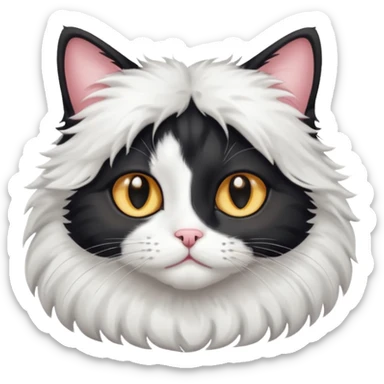 Gato blanco y negro sticker