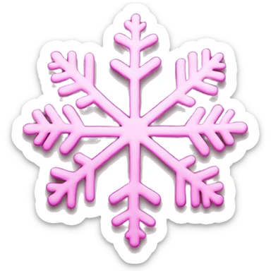pink snowflake  sticker